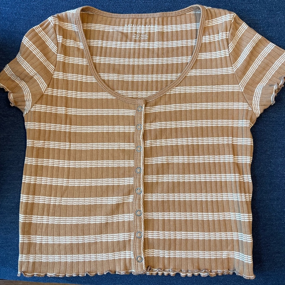 American Eagle Cropped Shirt- Size S